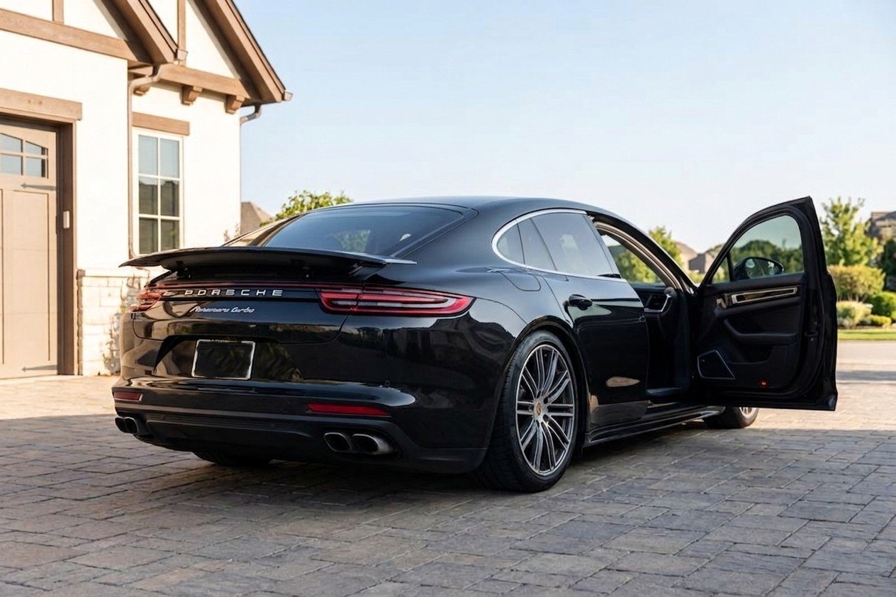 Porsche con lámina de seguridad 12 mil instalada a domicilio